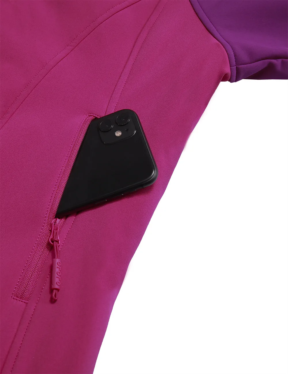 (Open-Box) Women's Heated Jacket - Pink & Purple/Gray (Battery Set Not Included)