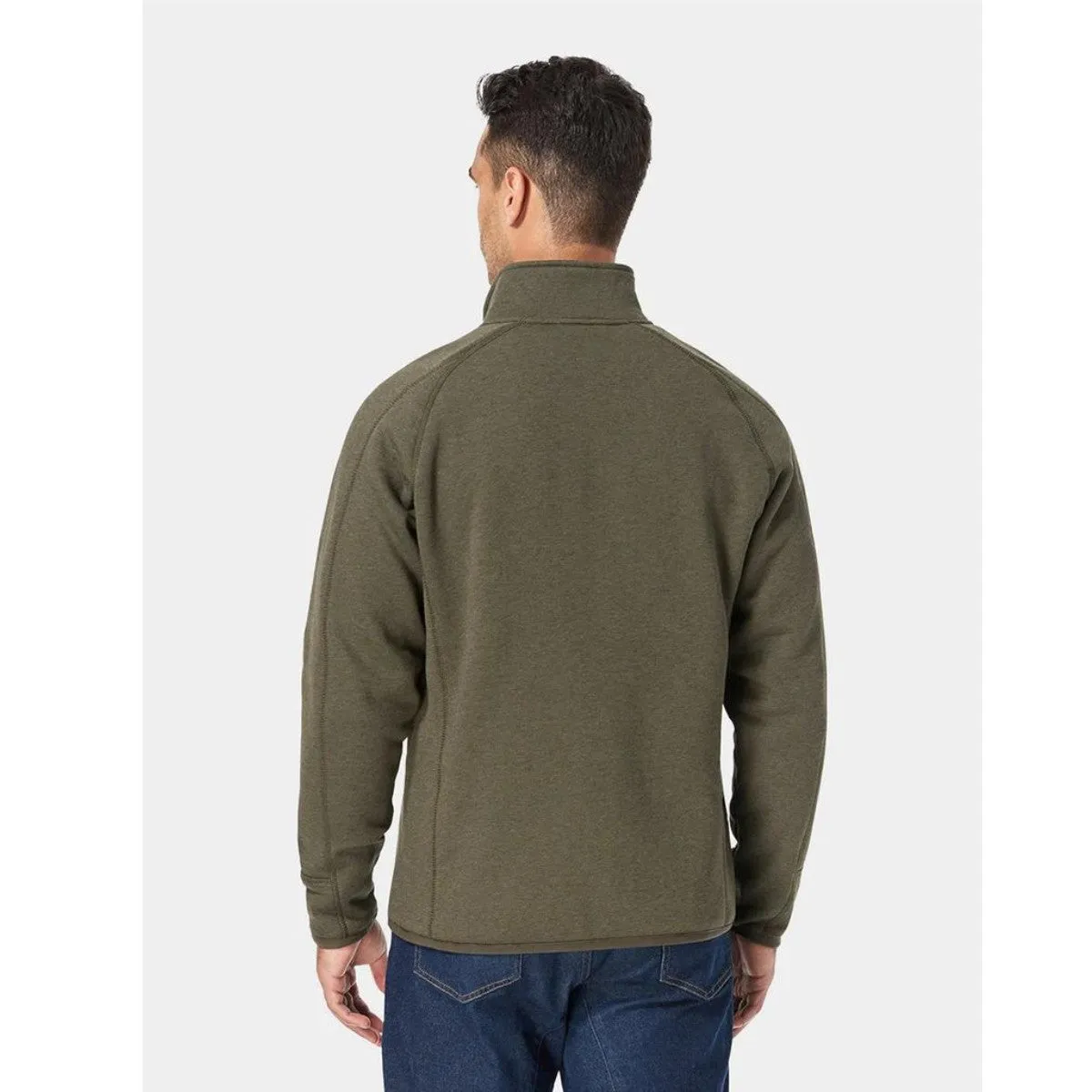 Ororo Mens 3 Zone Fleece Heated Jacket - Army Green