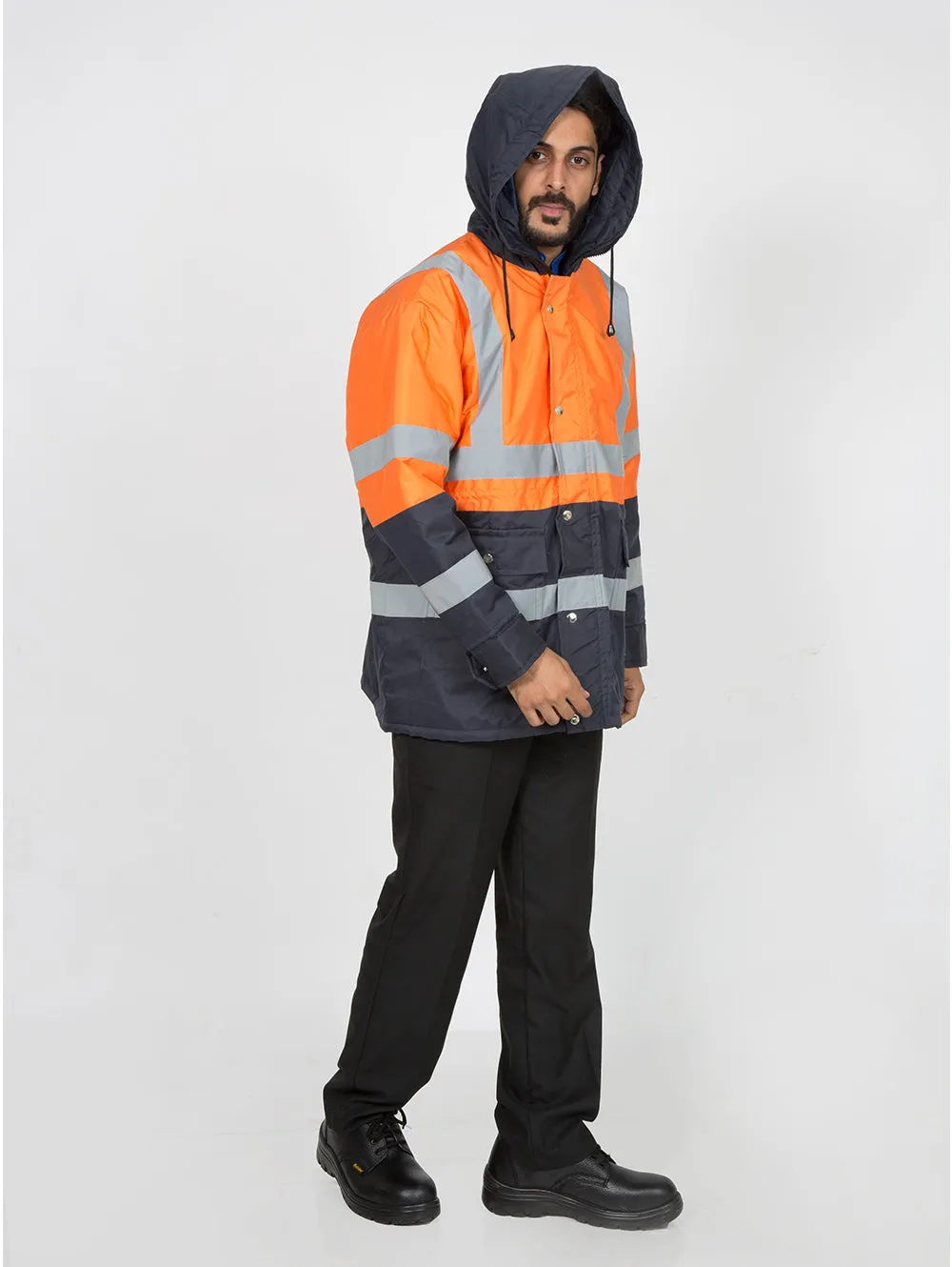 Parka Jacket Dual Colour with 3M Reflective Tapes (For Upto -20 degree)