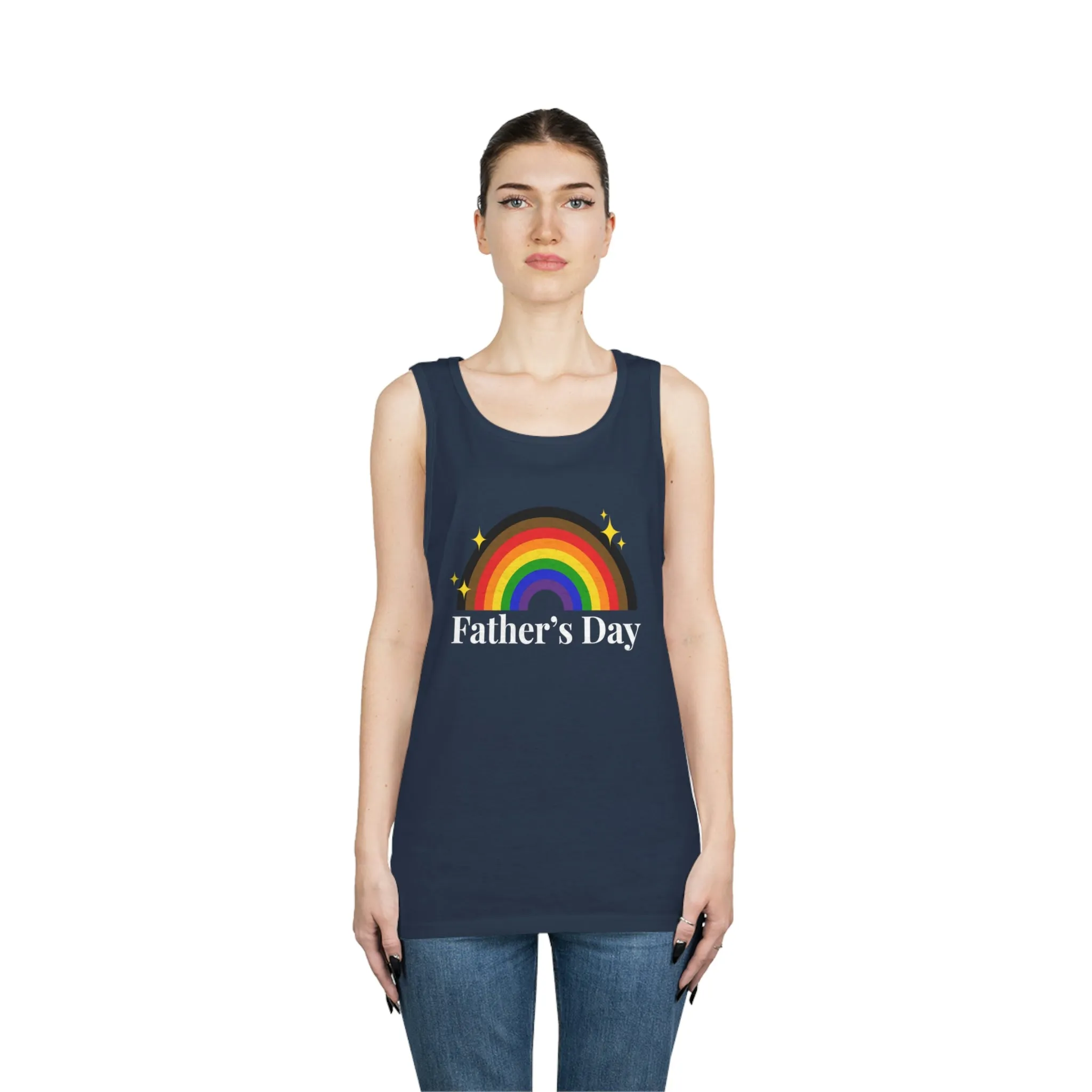 Philadelphia Pride Flag Heavy Cotton Tank Top Unisex Size - Father's Day