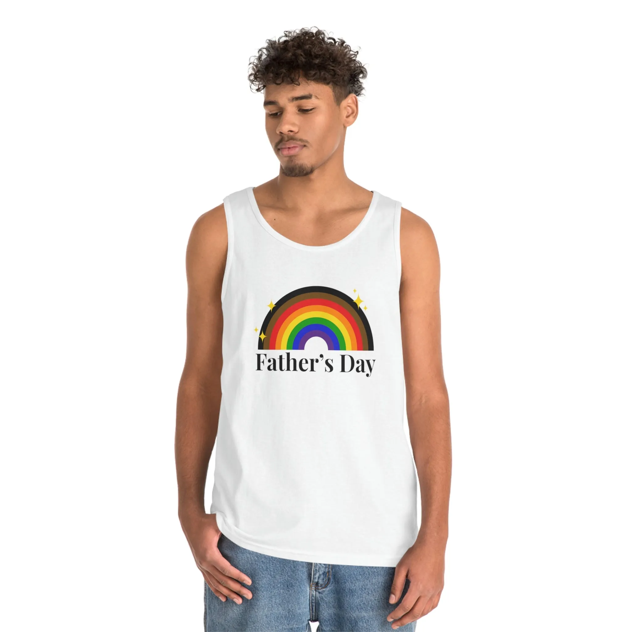 Philadelphia Pride Flag Heavy Cotton Tank Top Unisex Size - Father's Day