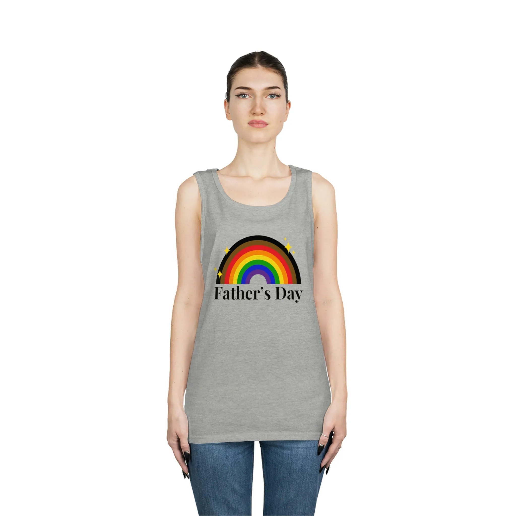 Philadelphia Pride Flag Heavy Cotton Tank Top Unisex Size - Father's Day