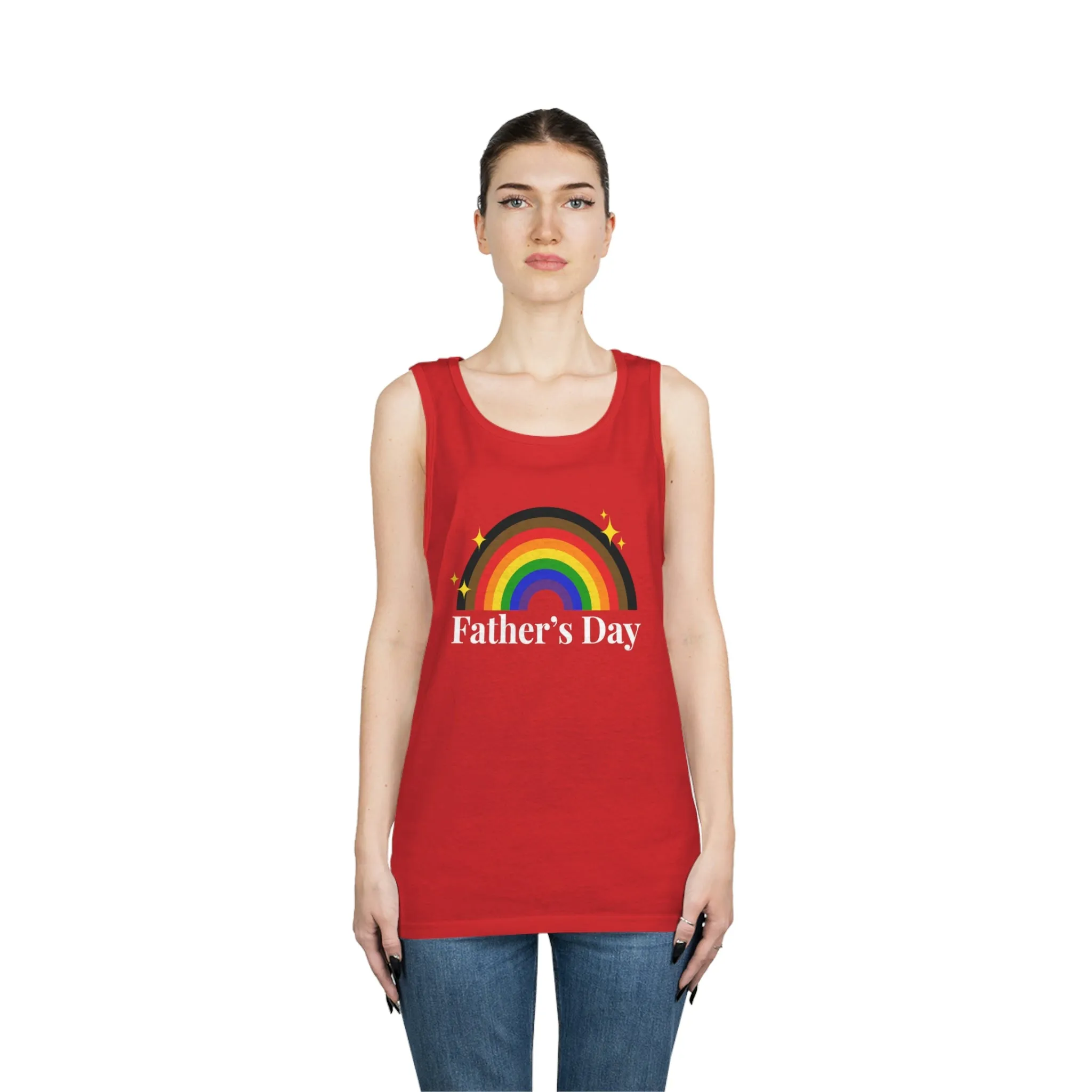 Philadelphia Pride Flag Heavy Cotton Tank Top Unisex Size - Father's Day