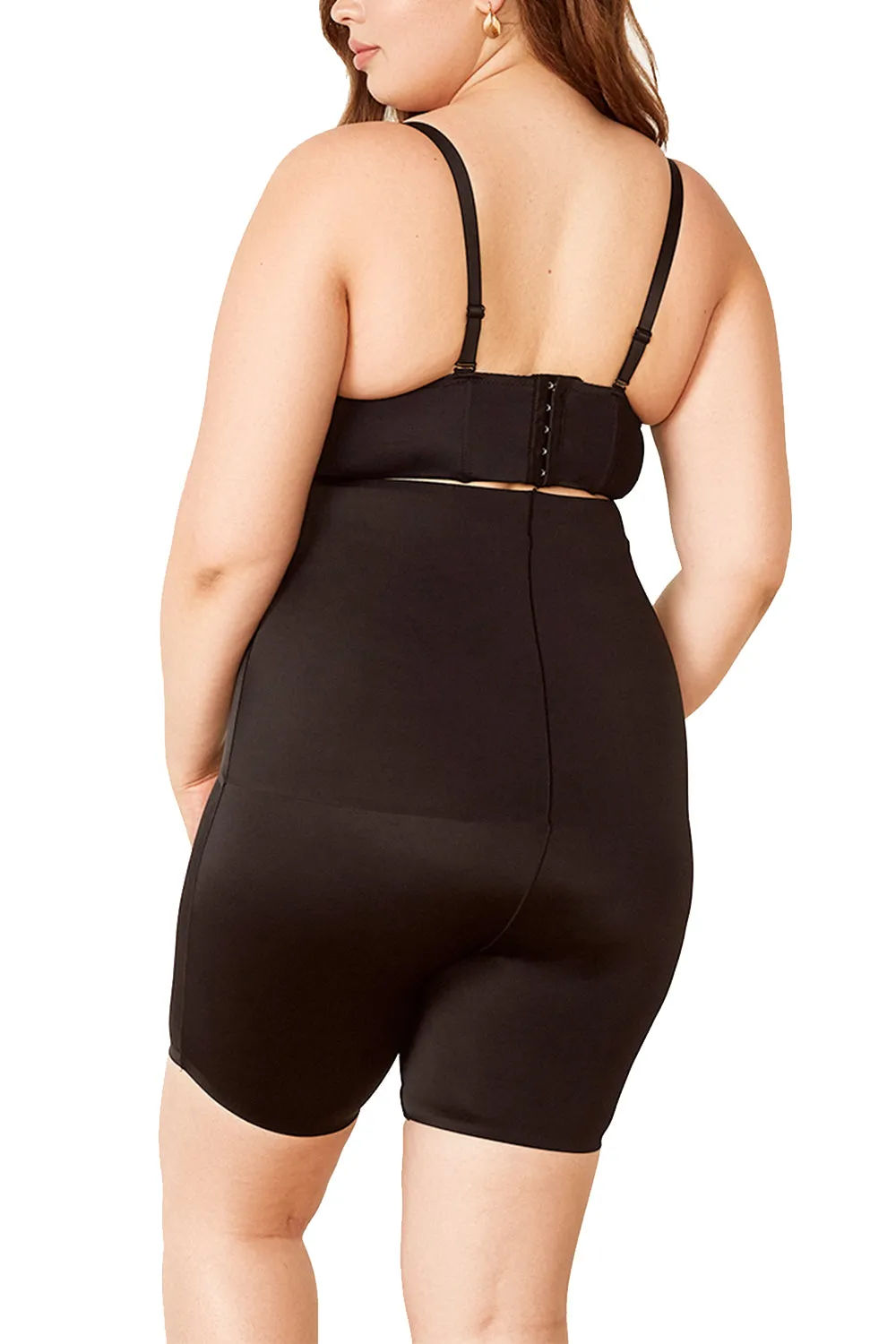 Plus High Waisted Body Shaper Boyshorts Double Layered Tummy Control Waist Slimming and Back Smoothing Shapewear