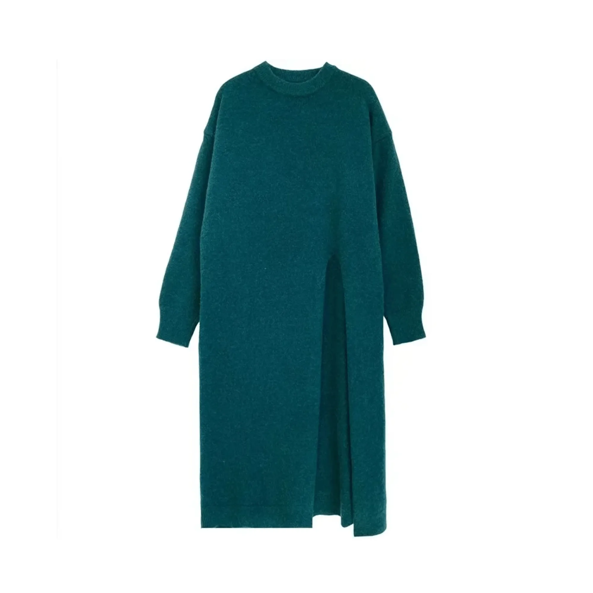 Pre Order:  Long Side Slit Sweater Dress