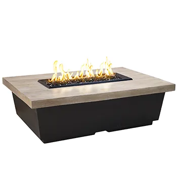 Reclaimed Wood Contempo Rectangle Fire Table