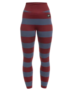 Roxy X Rowley Women's Seamless Technical Leggings - Insignia Blue / Bico Stripes