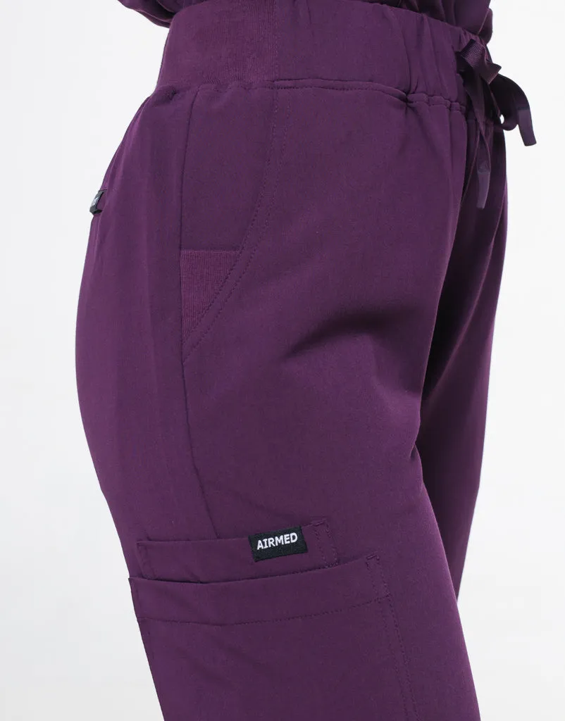 Signature Cargo Pants - Eggplant