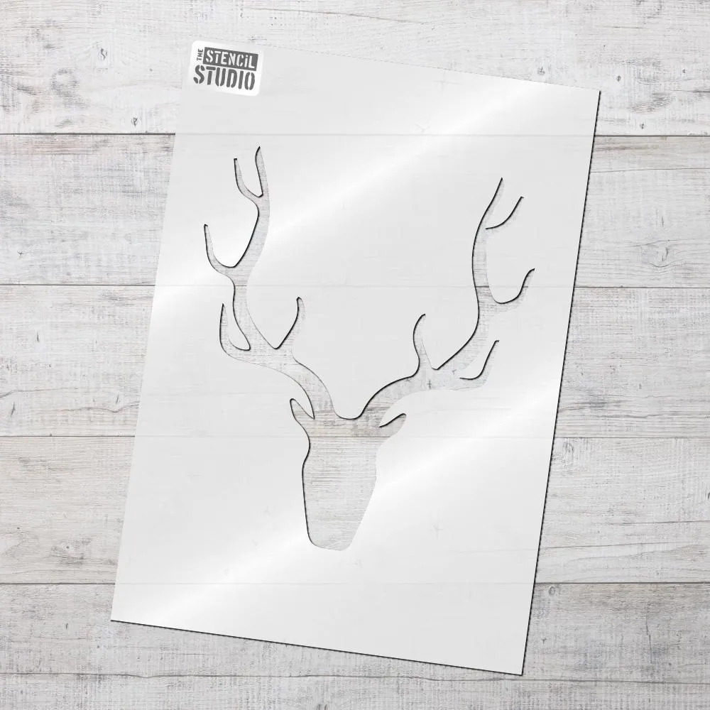 Simple Stag's Head Stencil