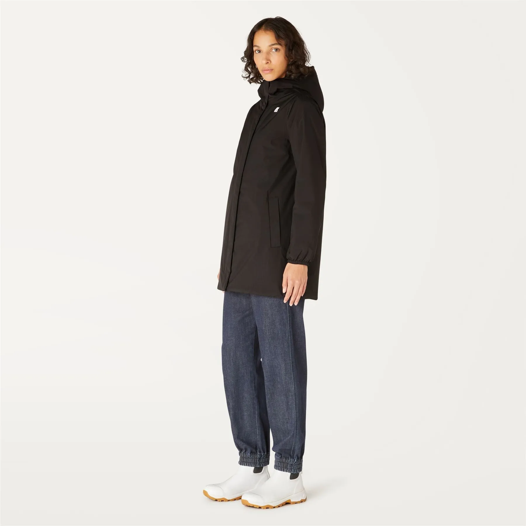 Sophie Micro Ripstop Marmotta - Women Jacket in Black Pure - Blue Depht