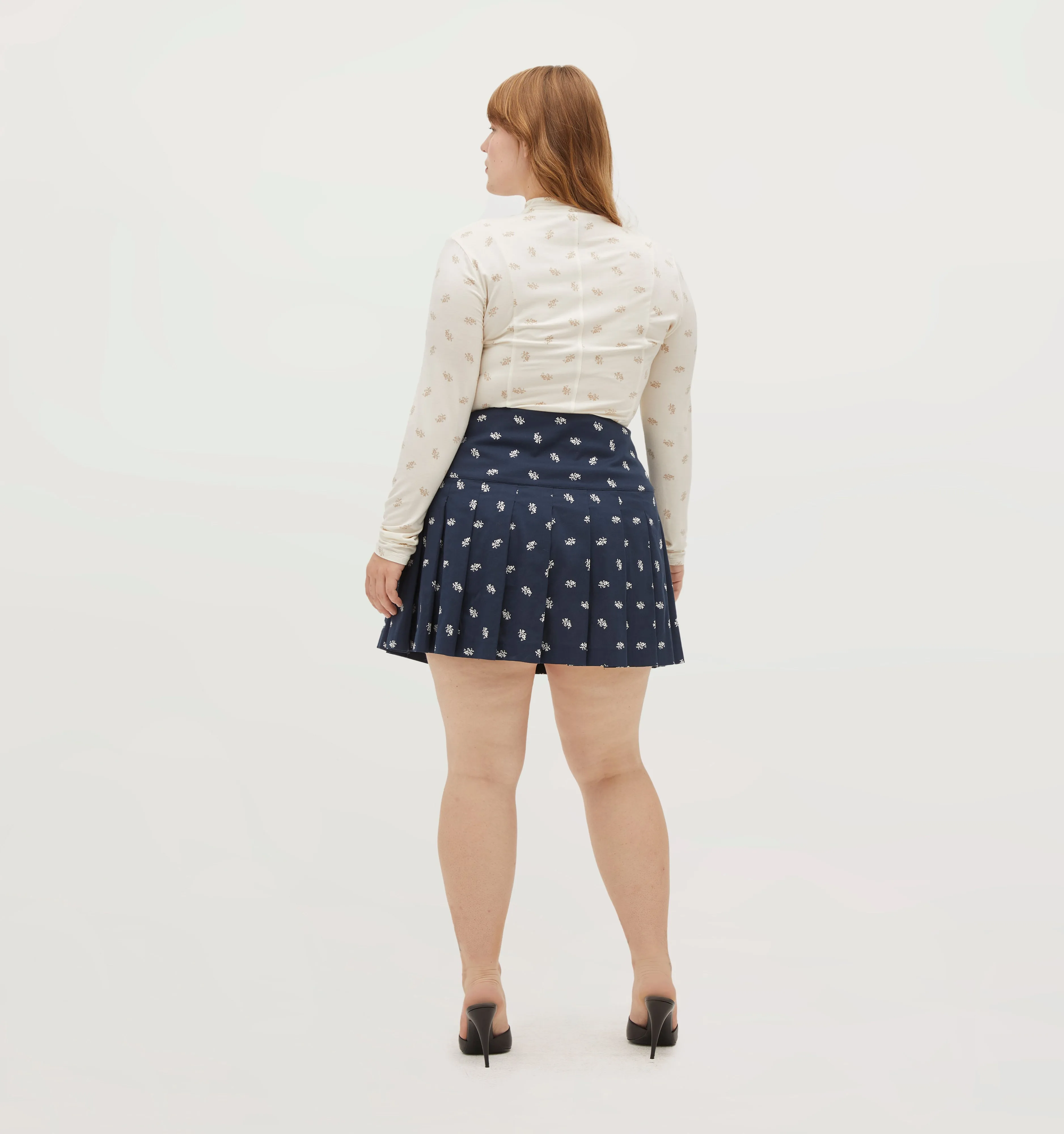 The Inola Skirt - Navy Autumn Paisley