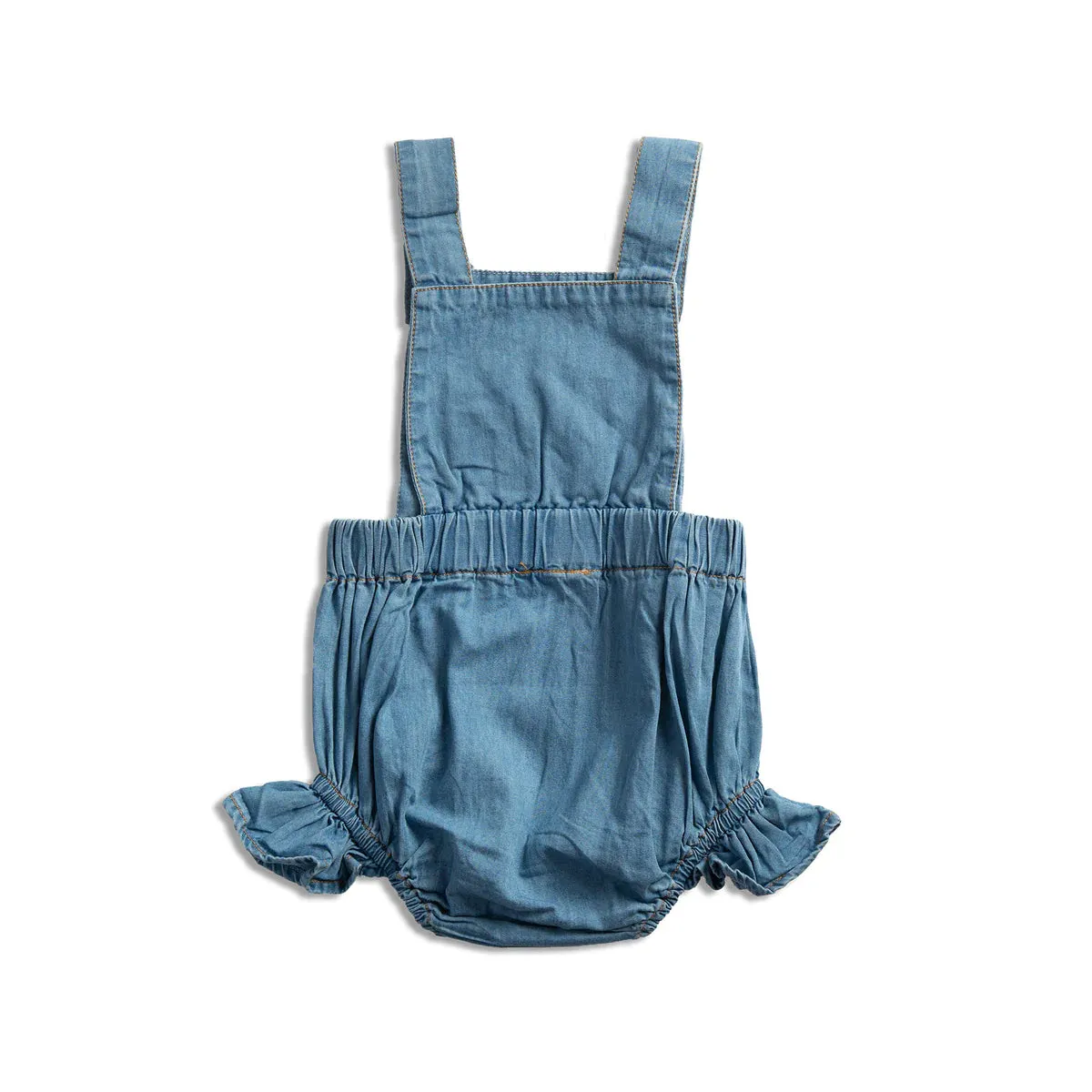 Tiny Twig Denim Organic Frill Overall