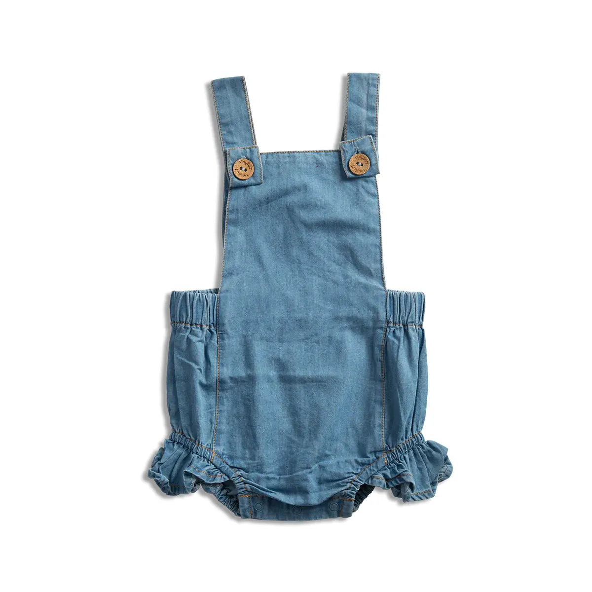 Tiny Twig Denim Organic Frill Overall