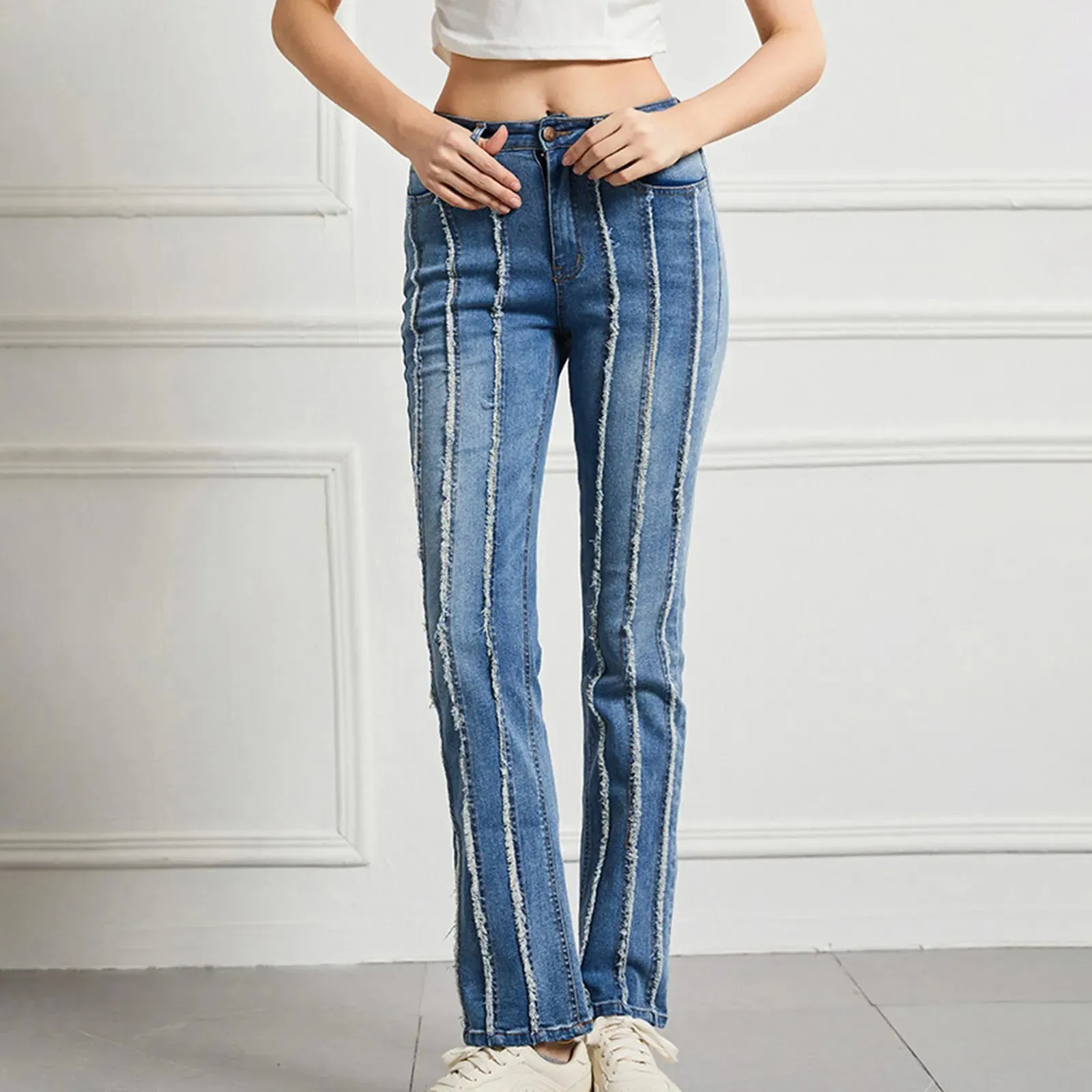 Vintage Oversized High Elastic Cargo Jeans