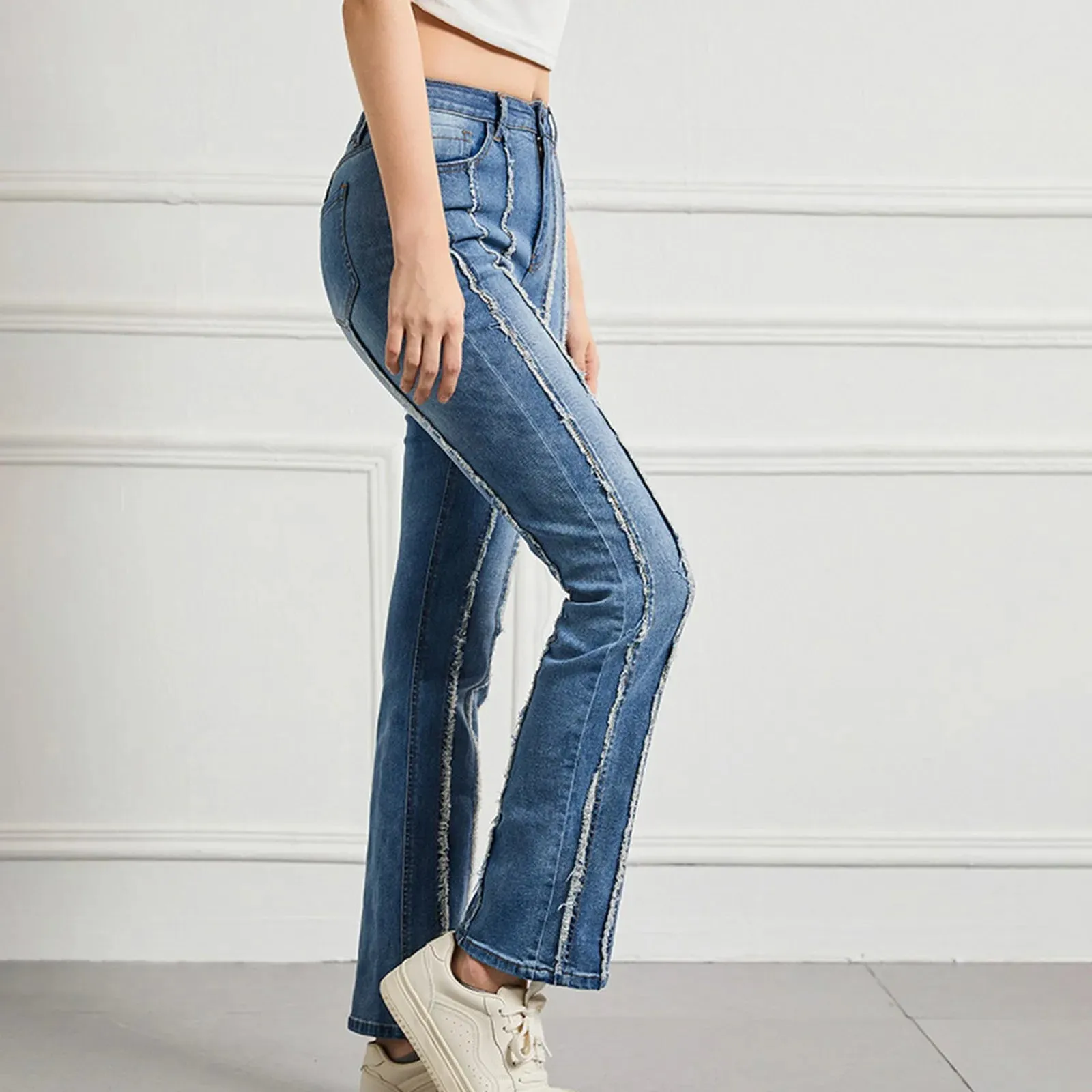 Vintage Oversized High Elastic Cargo Jeans