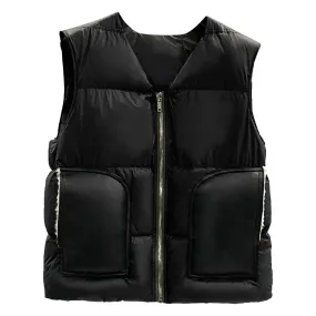 Wide Ribbed Down Vest