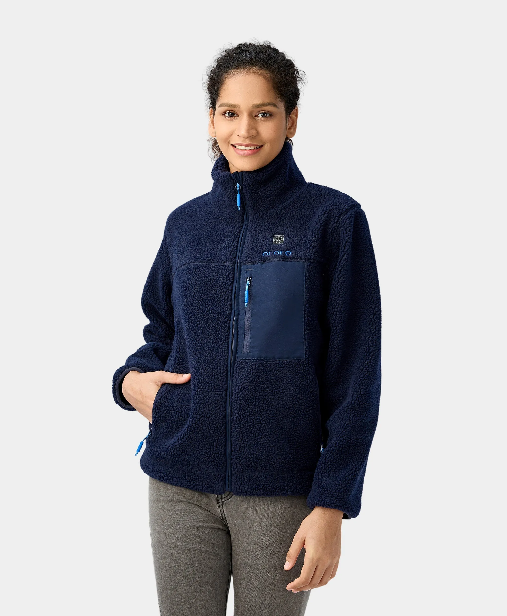 Women's Colorblock Recycled Fleece Heated Jacket (Apparel Only)