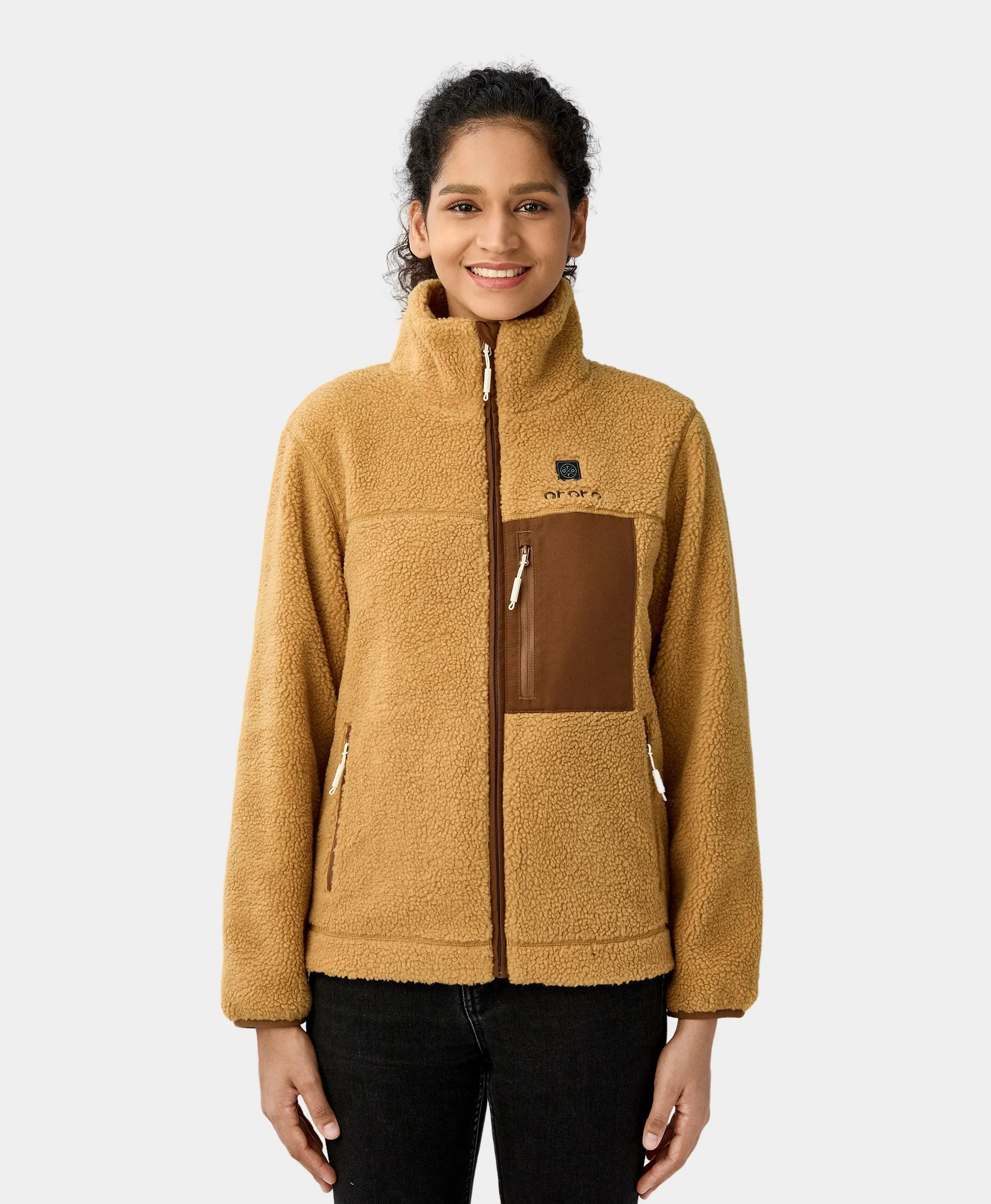 Women's Colorblock Recycled Fleece Heated Jacket (Apparel Only)