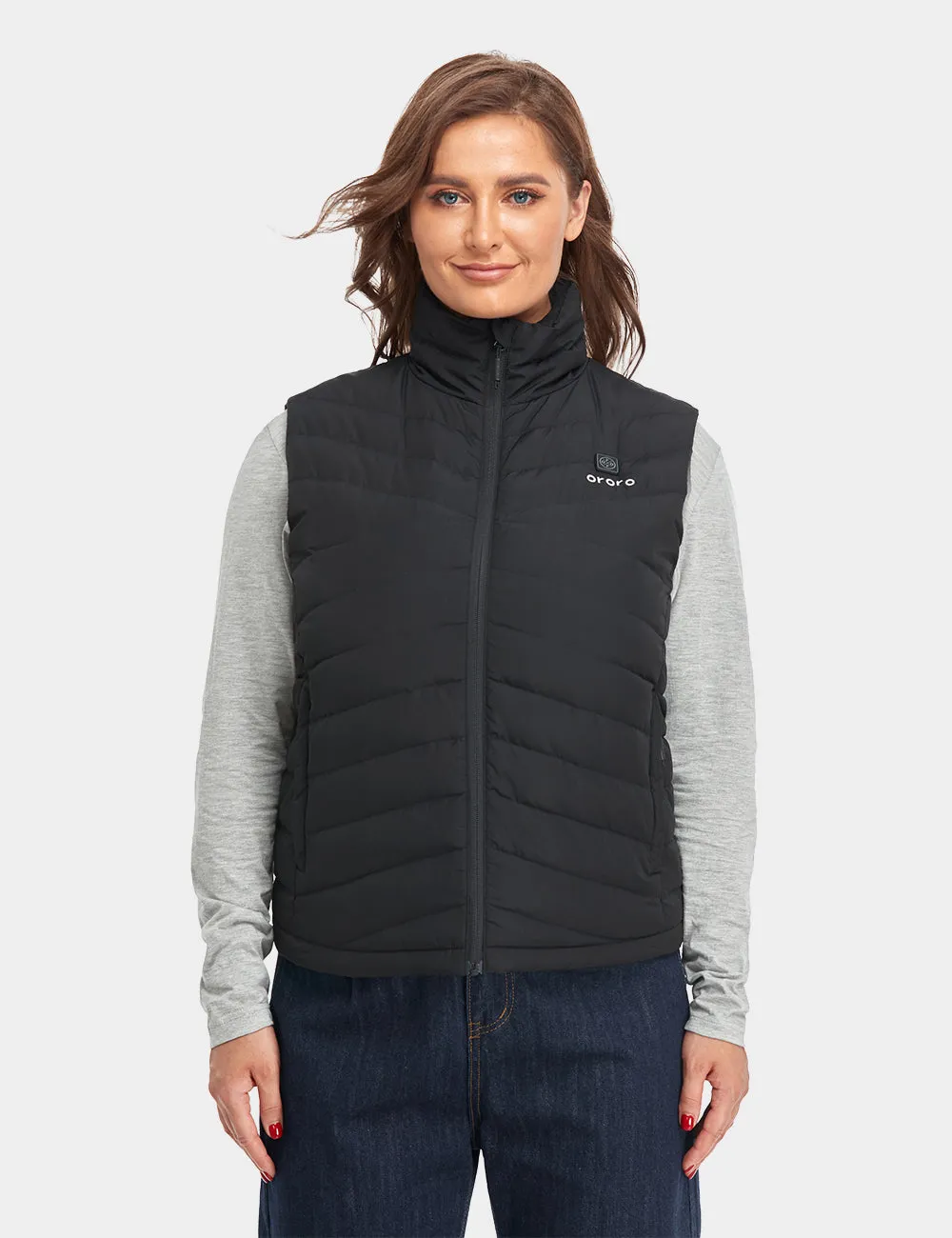 Women's Heated Lightweight Down Vest - Black