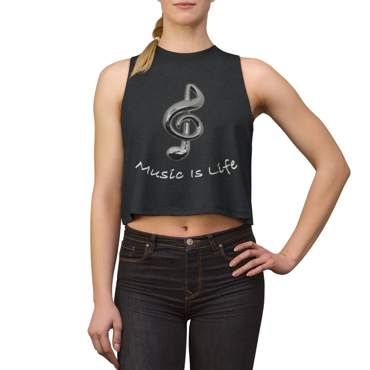 Women's Music Is Life crop top