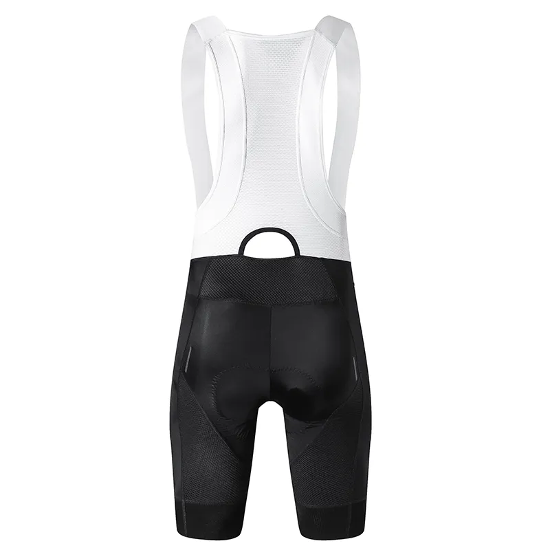 YKYW Men’s Cycling Bib Shorts Elastic Interface Paris 7H 3D Coolmax Padded Black-white